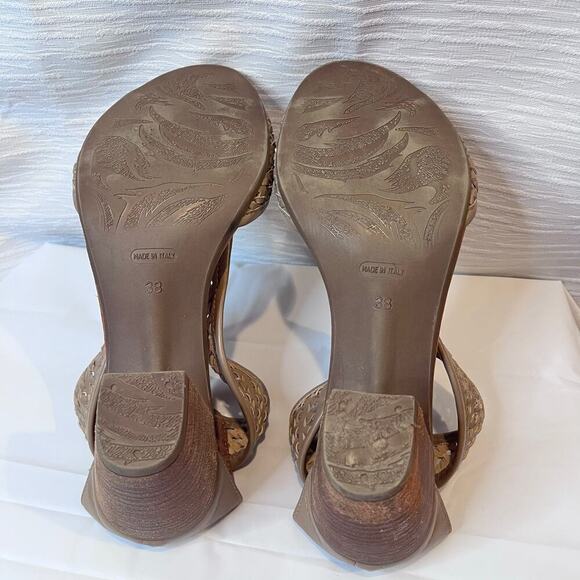 Sundance Nude Beige Strappy Sandals Made in Italy Size EU 38 | US 7.5 - 8 (S346) - Picture 6 of 7